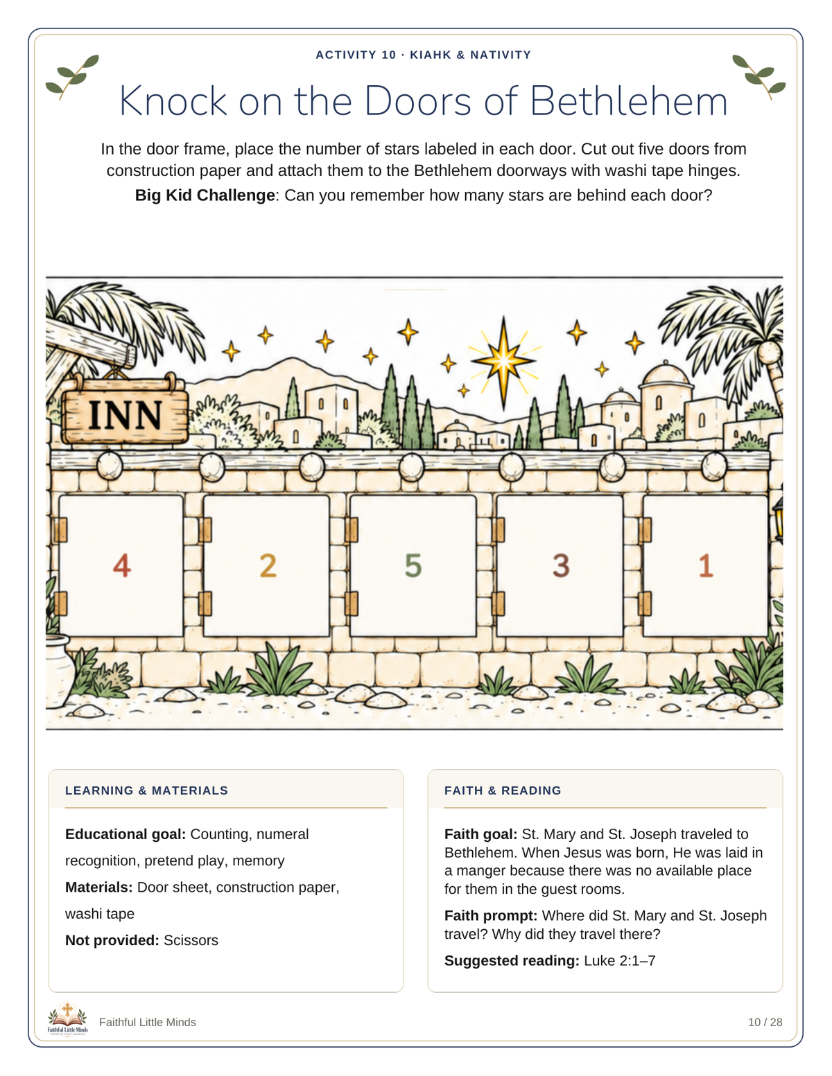Activity 10 · Knock on the Doors of Bethlehem